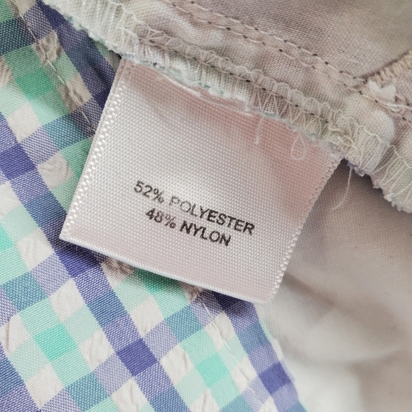 Peter Millar Shorts Mens 36 Seersucker Featherweight Purple White Plaid (37x8.5) - Picture 12 of 14